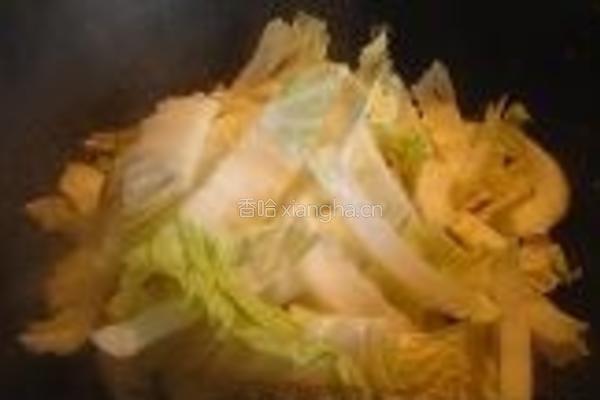 虾米炒大白菜的做法图解3
