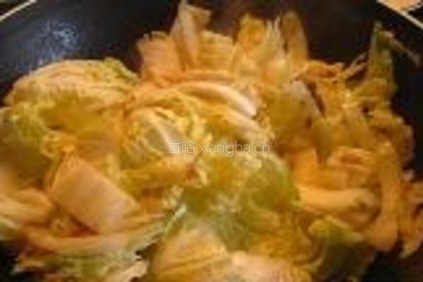 虾米炒大白菜的做法图解5
