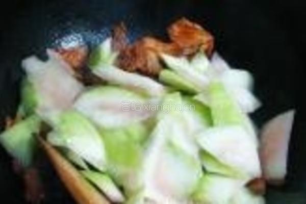 西瓜皮炒五花肉的做法图解6
