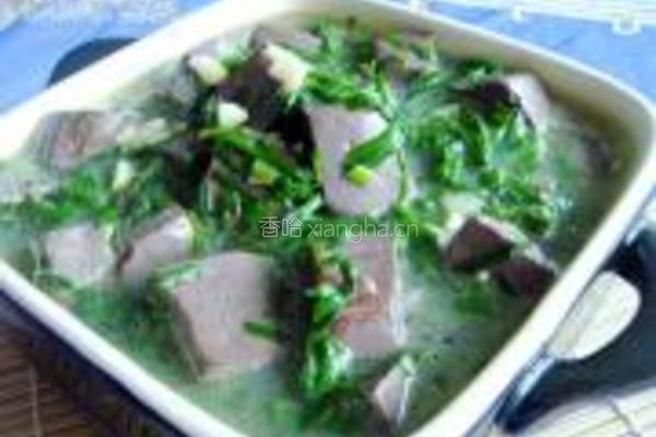韭菜羊血的做法图解9