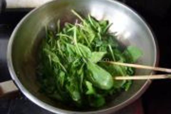 菠菜炒猪肝的做法图解4