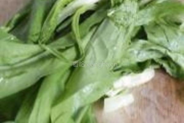 豆豉鲮鱼油麦菜的做法图解1