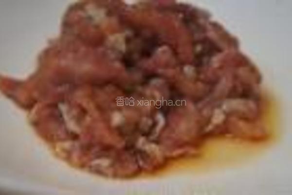 娃娃菜百叶肉丝的做法图解2