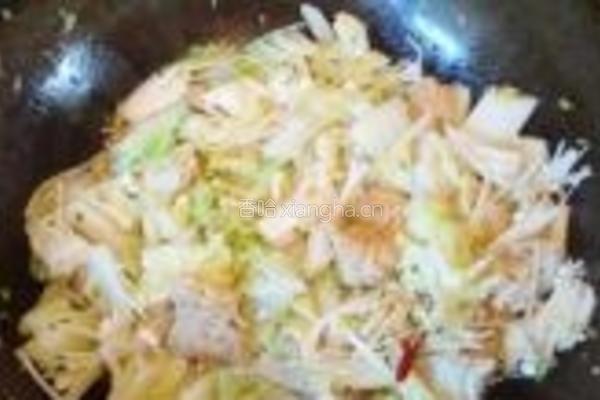 白菜烧虾仔的做法图解7