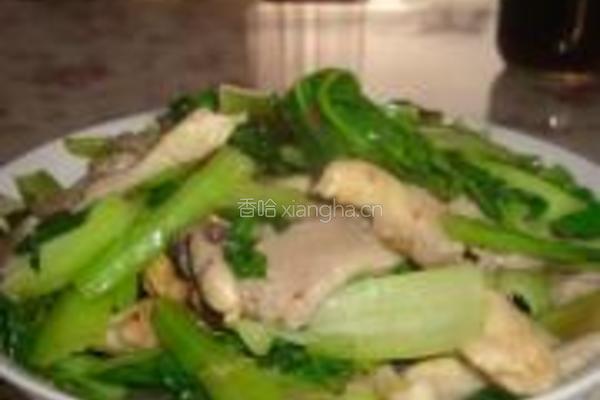 油菜平菇的做法图解7
