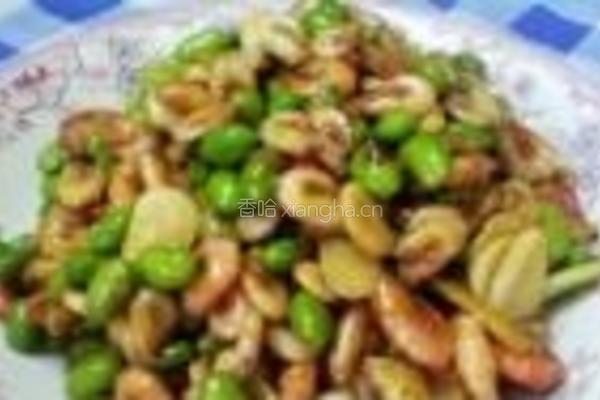 毛豆炒河虾的做法图解9