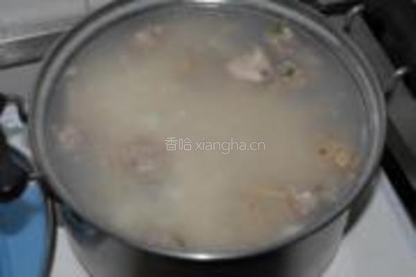花蛤鱼头粥的做法图解8