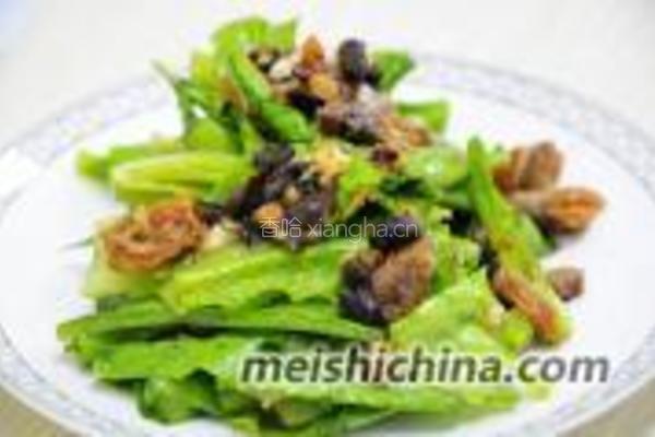 豆豉鲮鱼拌油麦菜的做法图解7