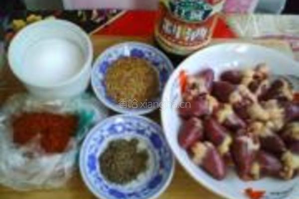 铁锅烤鸡心的做法图解1