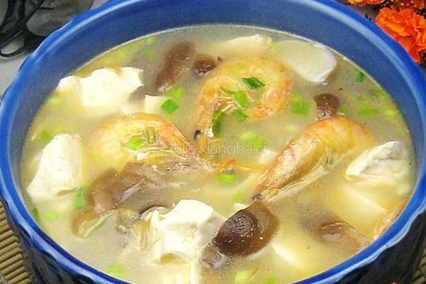 香菇海虾豆腐汤