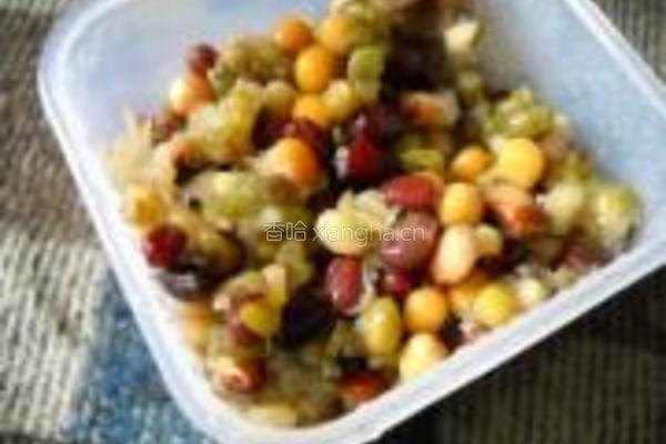蜜豆冰蔬果糯米粥的做法图解13