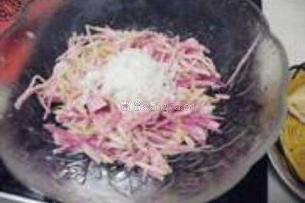 凉拌心里美萝卜丝的做法图解4
