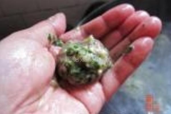 荠菜肉丸子的做法图解4