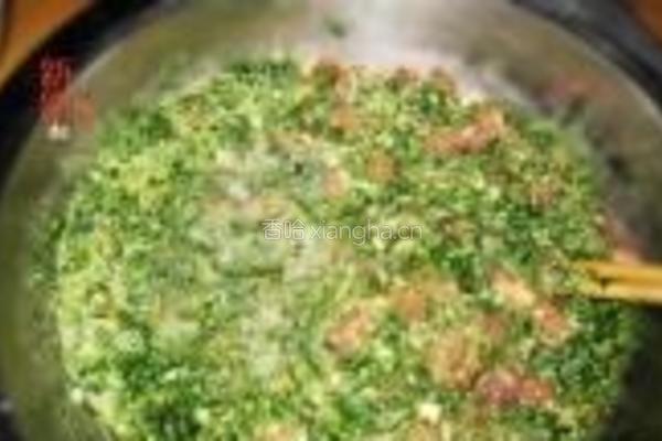 荠菜肉丸子的做法图解3