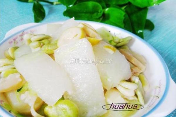 冬瓜笋炒蚕豆