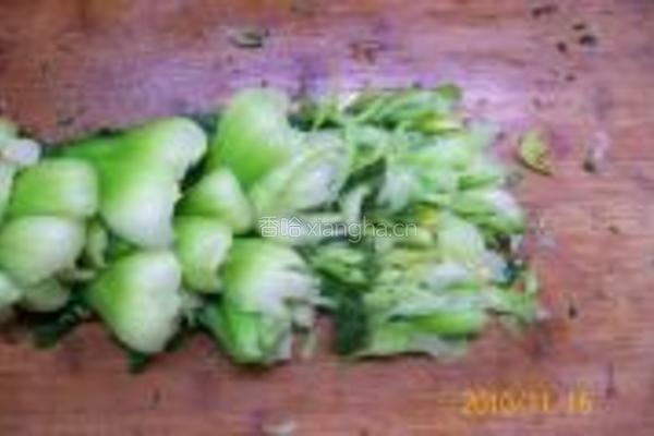 荠菜鲜肉黄金条的做法图解6