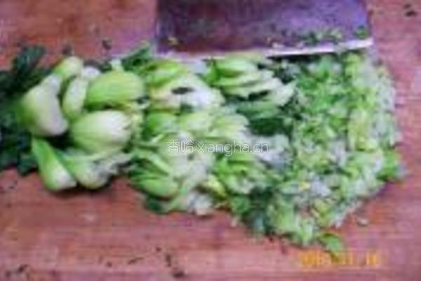 荠菜鲜肉黄金条的做法图解7