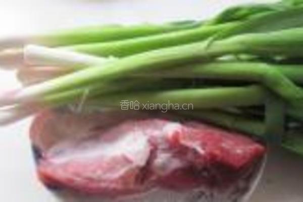 家常炒蒜苗的做法图解1