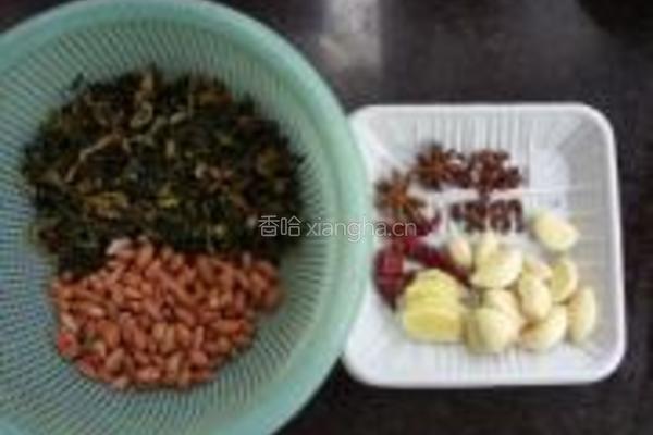 菜干花生红烧鹅的做法图解1