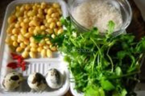 荠菜黄豆粥的做法图解1