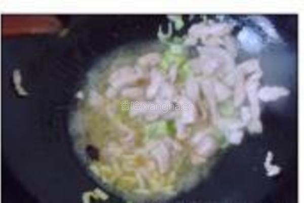 肉炒小白菜的做法图解5