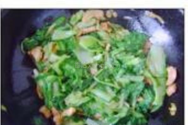 肉炒小白菜的做法图解7
