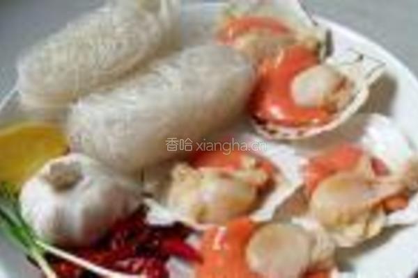 蒜蓉粉丝蒸扇贝的做法图解1
