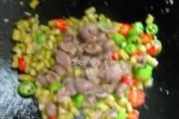 酸豆角炒鸽肫的做法图解9