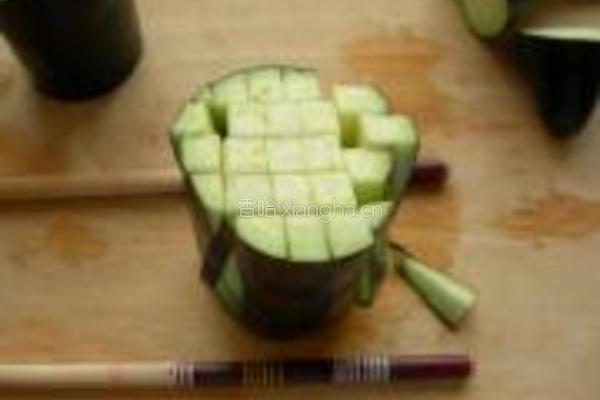 菊花茄子的做法图解4