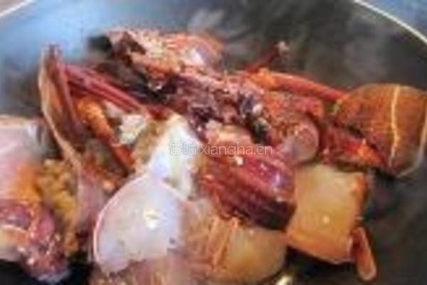 姜葱炒澳洲龙虾的做法图解4