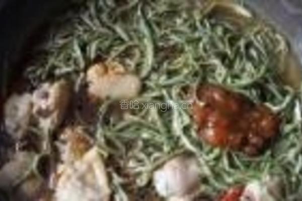 豆角焖鸡翅的做法图解7