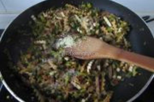 雪菜香干炒肉丝的做法图解11