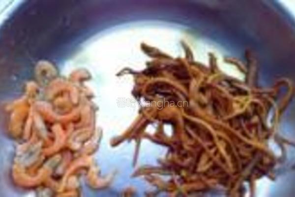 虫草银芽炒粉丝的做法图解3