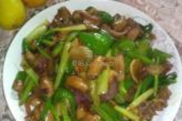 爽脆椒炒生肠的做法图解12