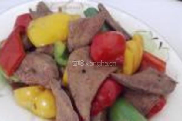 彩椒炒猪肝的做法图解13