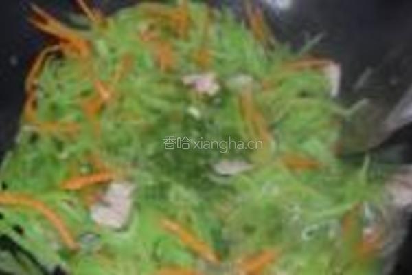 肉片炒莴笋萝卜丝的做法图解6
