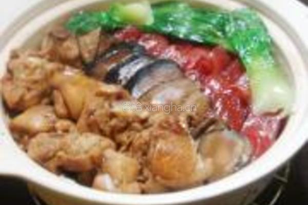 北菇滑鸡腊味饭的做法图解11