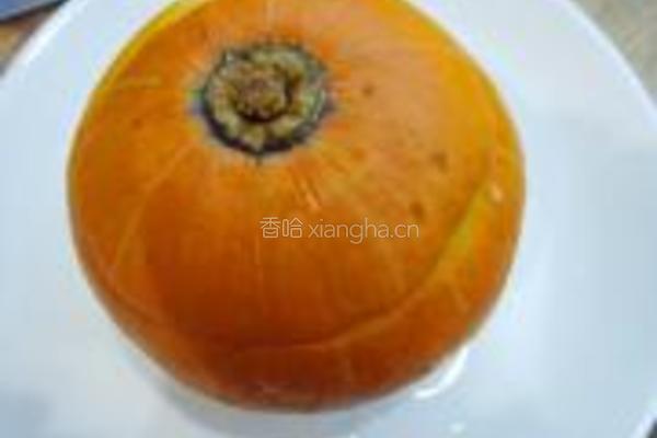虾仁银鱼金瓜盅的做法图解10