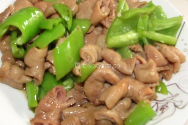 青椒炒肥肠
