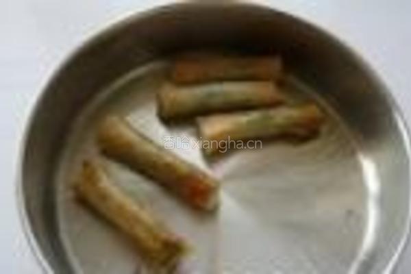 荠菜春卷的做法图解11