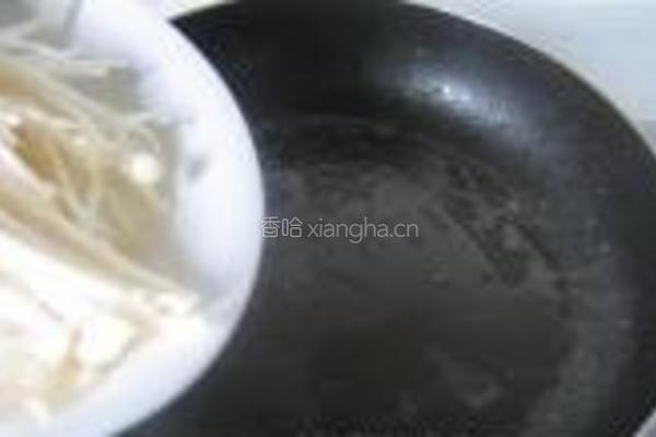 金针扒芥蓝的做法图解5