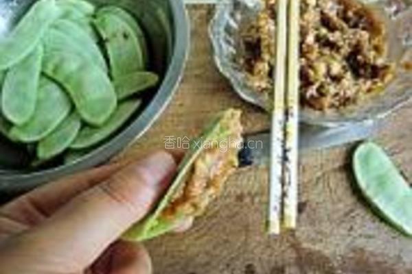 酿焖扁豆的做法图解2