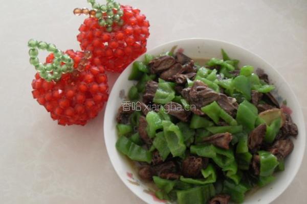 青椒炒鸡心