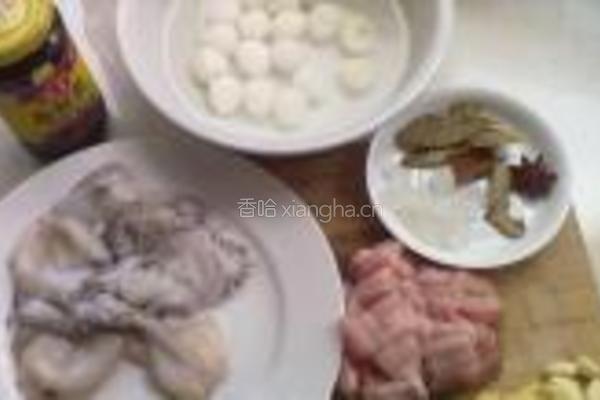 红烧鹌鹑蛋墨鱼仔的做法图解3