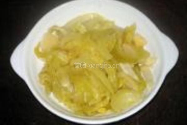 酸菜炒大肠的做法图解2