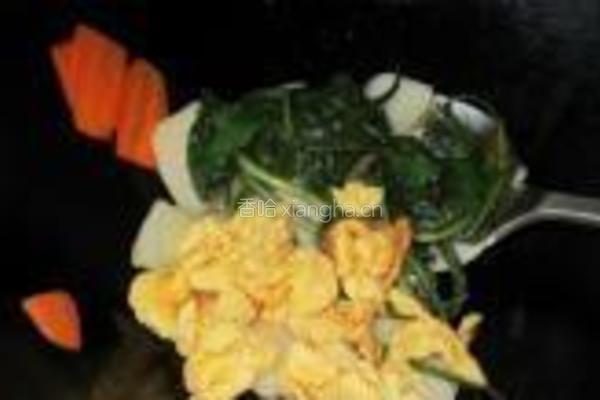 蒲公英鸡蛋炒年糕的做法图解12