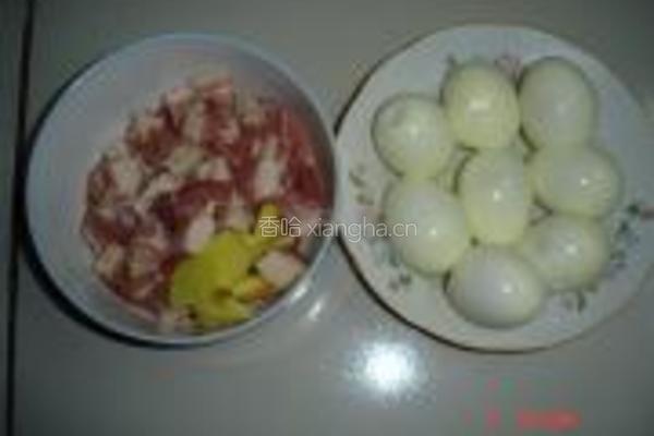 虎皮蛋烧肉的做法图解1