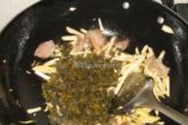 雪菜肉丝炒春笋的做法图解4