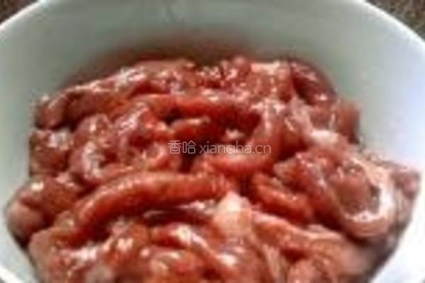 肉丝扒茄子的做法图解3