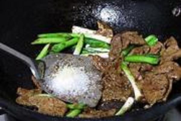 大葱炒猪肝的做法图解8
